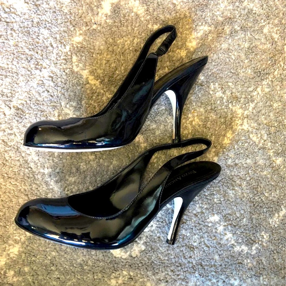 Enzo Angiolini Black Closed Toe Heels